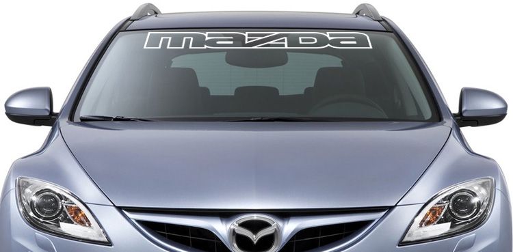 Mazda Outline Windshield Vinyl Banner Wall Decal 36 x 3  