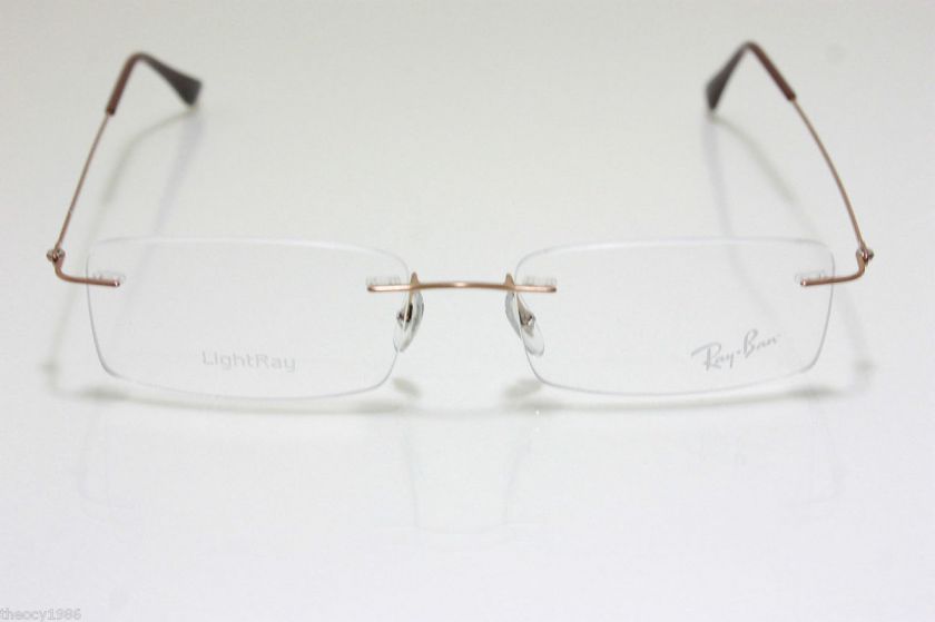 Rayban LightRay Frames Eyeglasses Eyewear RX 8680 1131 53mm Rimless 