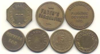 BRASS TOKEN COLLECTION Trade & Parking & Amusement etc  