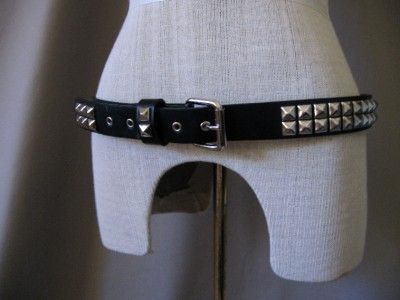 HOT TOPIC Black Belt with Silver Pyramid Studs Sz 36  