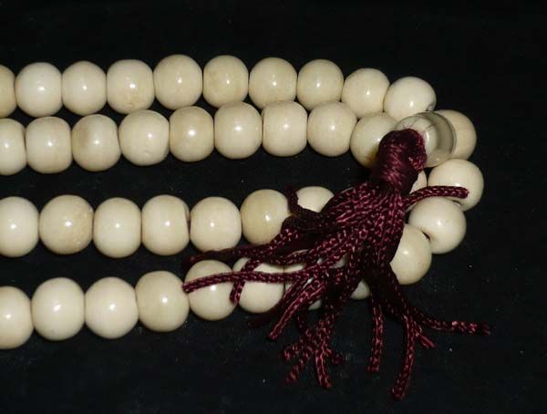 18 Tibetan Buddhist Yak Bone 108 Prayer Beads Mala  