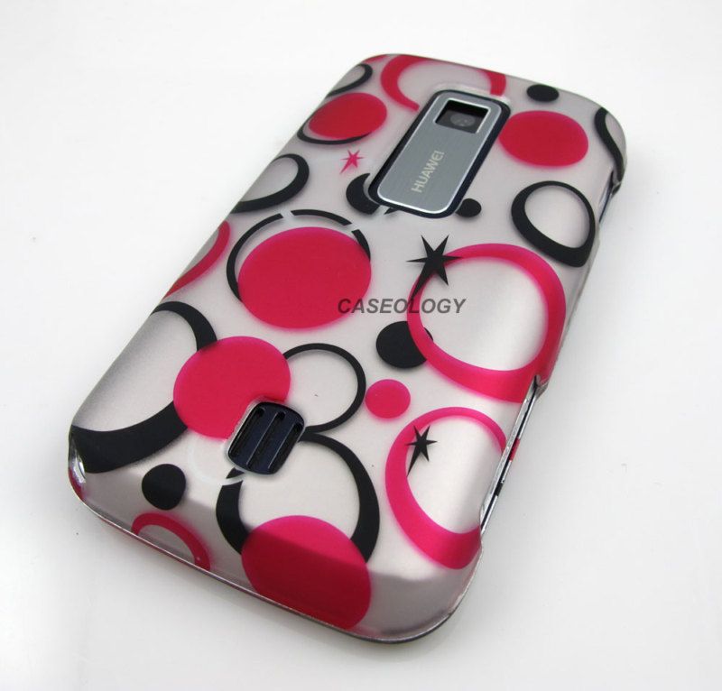 PINK DOTS PHONE COVER HARD CASE CRICKET HUAWEI ASCEND  