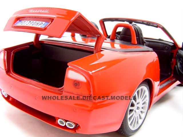 Brand new 118 scale diecast Maserati GT Spyder by Bburago.