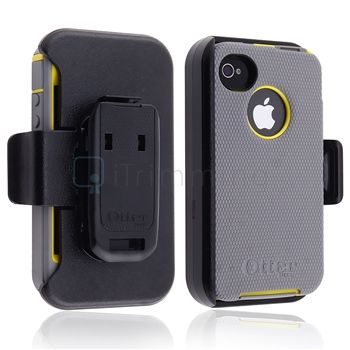   Cases Cover For iPhone 4S & 4 G Gun metal Grey/ Sun Yellow  