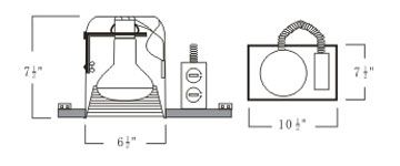 Standard IC Housings New Work Airtight Can with nail