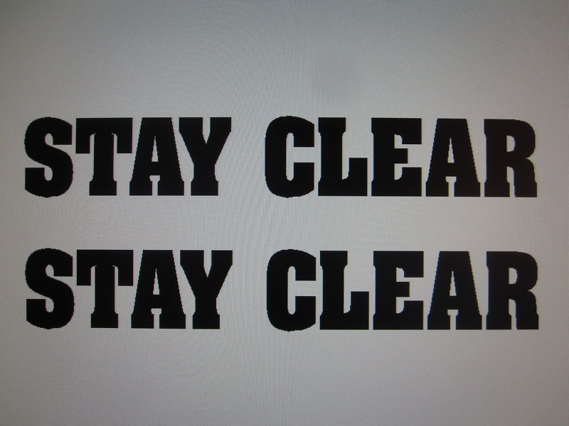 STAY CLEAR decal sticker in 21 colors K 9 K9 police dog  