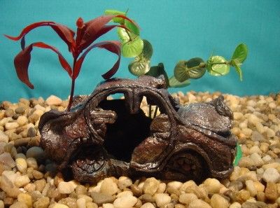 PENN PLAX SMALL SUNKEN CAR FISH TANK AQUARIUM PET RR804  