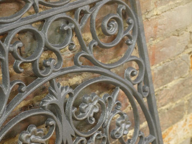 Large Cast Iron Grate Ornate heating vent register GARDEN 