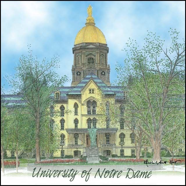 Univ. of NOTRE DAME (4) pc. Stone Coaster Set from CoasterStone 