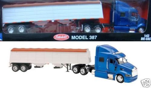 NEW RAY PETERBILT 387 GRAIN HAULER SEMI 1/43 NEW 15453  