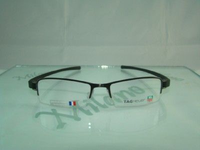 100%Authentic Tag Heuer TH 7203 TRACK 011 BLACK Eyeglasses Frames Size 