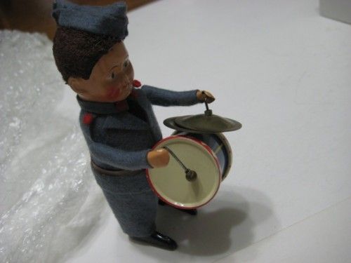 Original Schuco Wind Up Soldier Drummer w/ Big Drum  