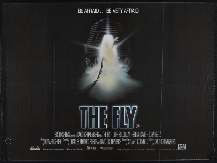 THE FLY 1986 Jeff GOLDBLUM 30X40 HORROR MOVIE POSTER  