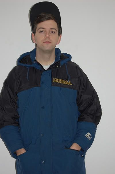   WOLVERINES mens VTG STARTER JACKET (M) 90s swag THROWBACK hip hop coat