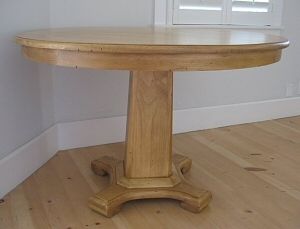 Pedestal Round 4 Ft DINING TABLE Solid Wood Distressed Cottage Paints 