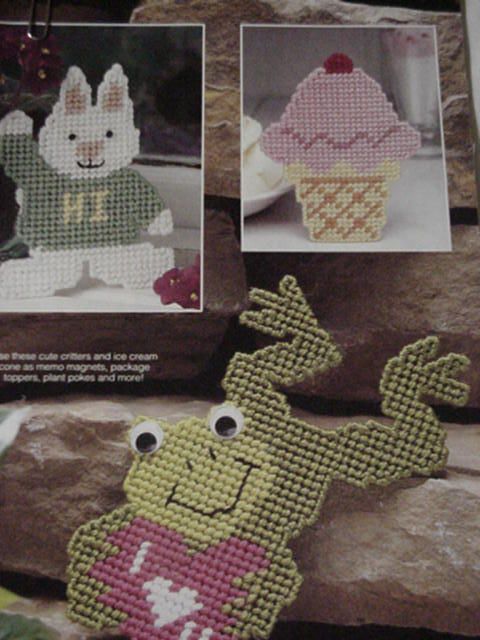 Playful Extras Frog Ice Cream Plastic Canvas Pattern  