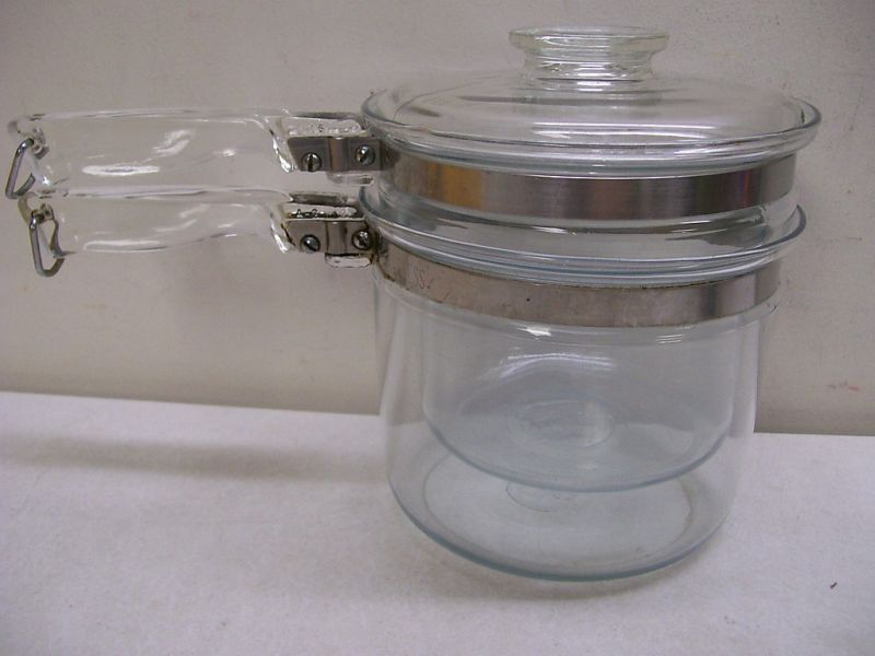 VINTAGE PYREX FLAMEWARE 6283 1 1/2 QT DOUBLE BOILER  