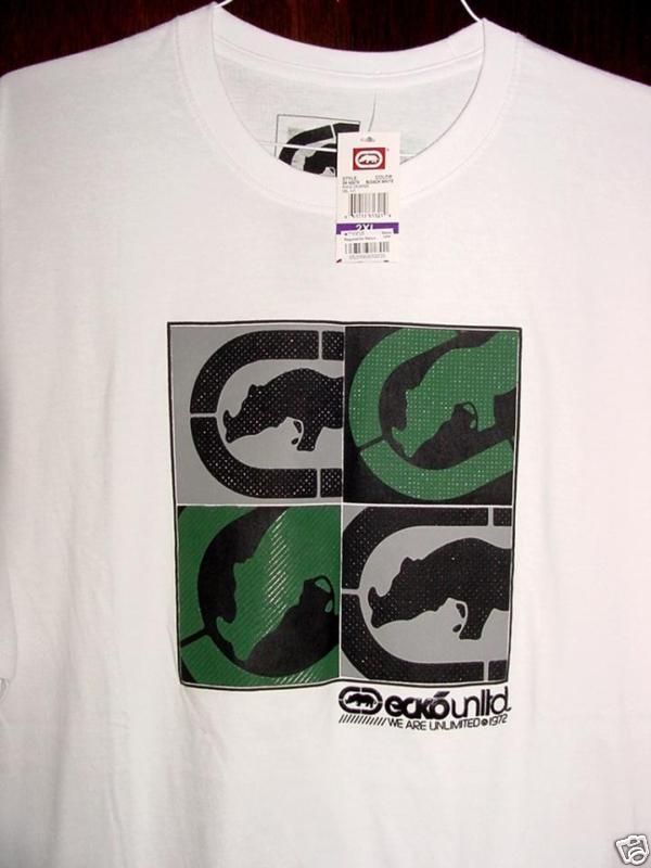 NWT Mens Ecko Unltd T Shirt 2XL 3XL GREEN RHINO $65  