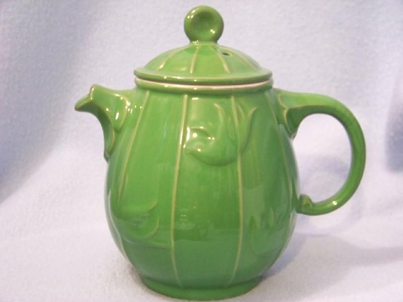 Hall China ~ EMERALD / SHAMROCK ~ BIRD CAGE Teapot  