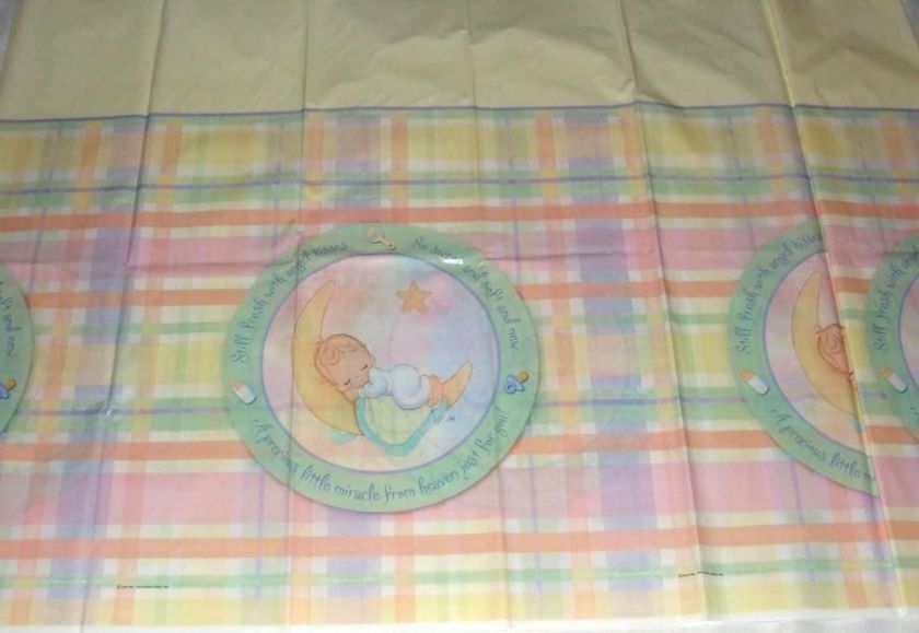   PRECIOUS MOMENTS~ PLASTIC TABLECOVER BABY SHOWER PARTY SUPPLIE  