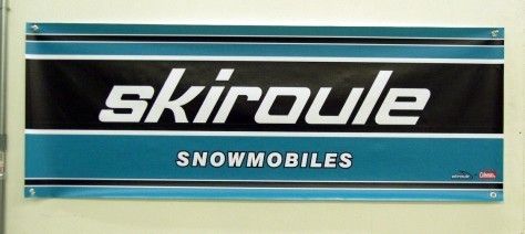 Vintage Skiroule Mint Snowmobile Banner  