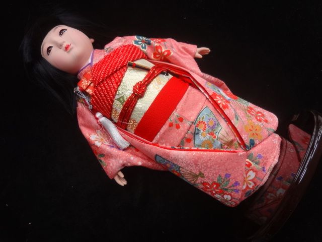 41491# Japanese KIMONO / VINTAGE Japanese ICHIMATSU DOLL  