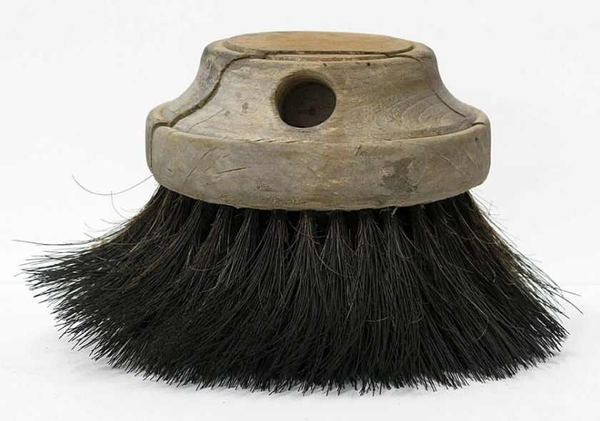 Vintage Antique Horse Hair Wood Broom Brush Duster Head  