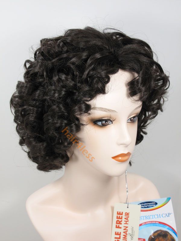 100% Human Hair Med Curly Full Wig BJ H 231 Pick Color  