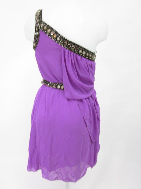 MATTHEW WILLIAMSON FOR IMPULSE Purple Beaded Dress Sz 2  