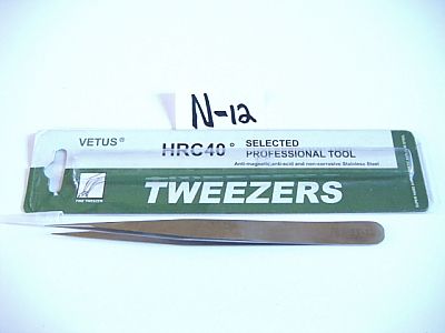 Vetus Swiss made HRC40 super hard antimagnetic tweezers  