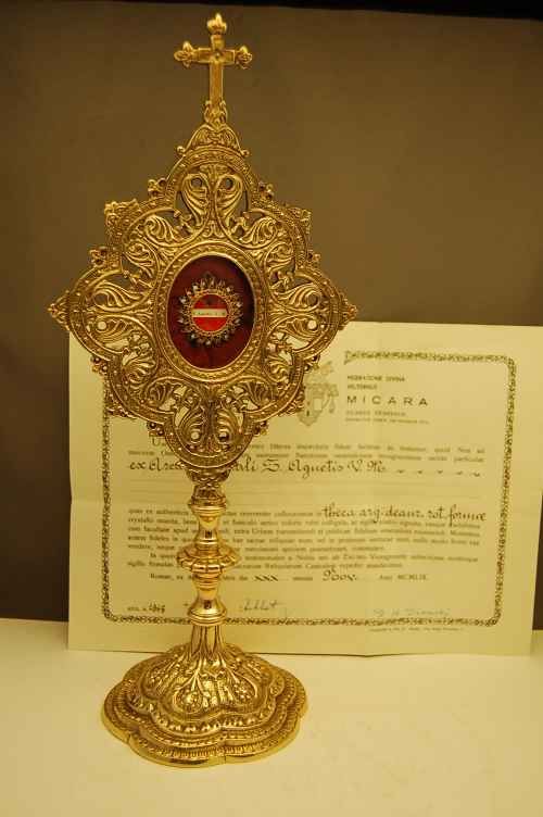 Reliquary w/ Relic & Document St. Agnes, V.M. +  