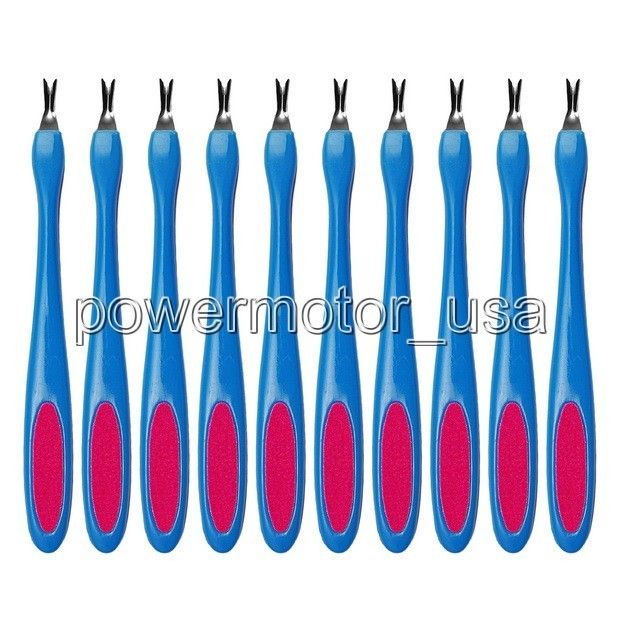 10x Cuticle Pusher Nail Art Trimmer Remover Sanding PWN100  