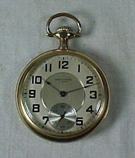 WALTHAM SIGNAL 21 JEWEL GOLD POCKET WATCH VERY RARE  