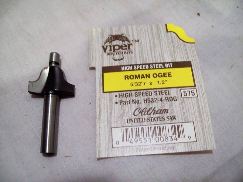 Viper Router Bit Roman Ogee #575 1/4 Shank  