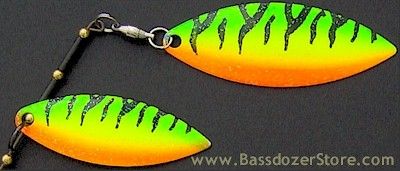 Bassdozer Spinnerbait ~ 1/2 oz F ~ Hot Tiger  