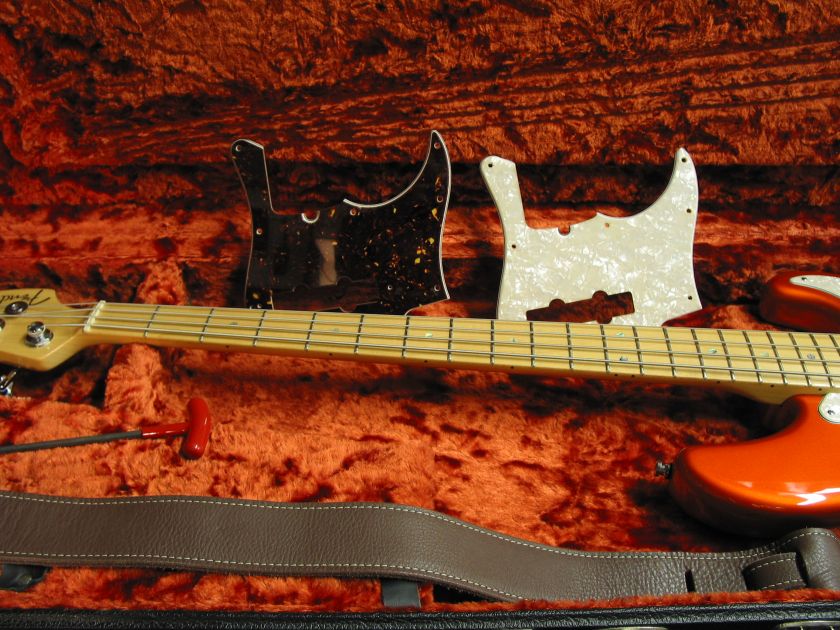 2005 Fender Am DLX American Deluxe Jazz Bass Tangerine 60th 