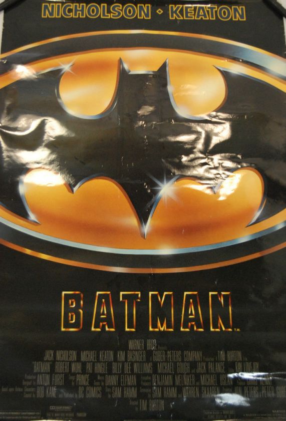 BATMAN * 1989 1SH ORIGINAL MOVIE POSTER RARE  