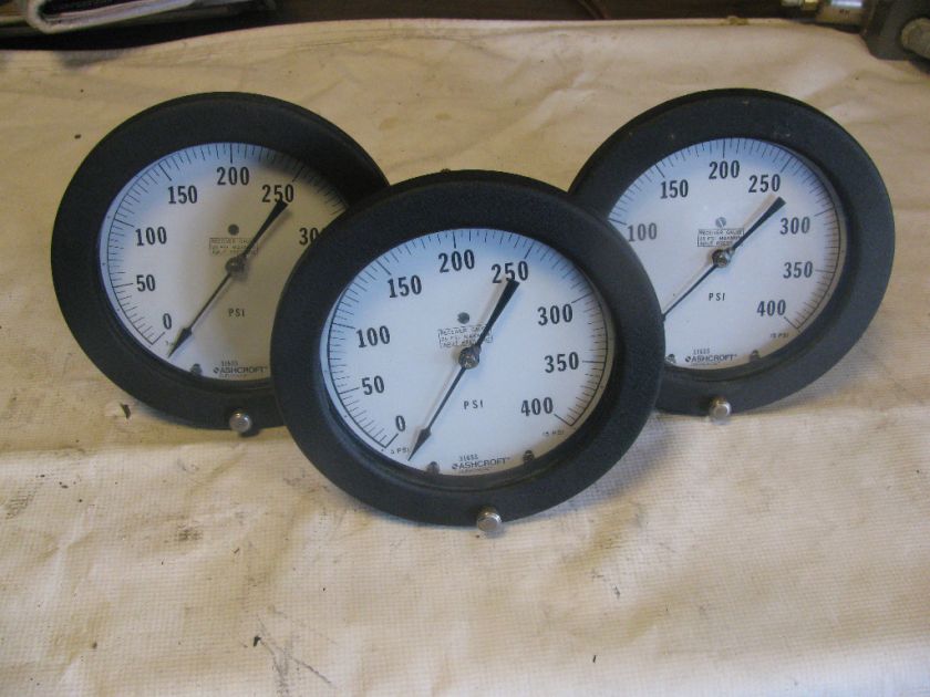 3PCS PRESSURE RECEIVER GAUGE ASHCROFT 0 15 PSI 7.5 D  