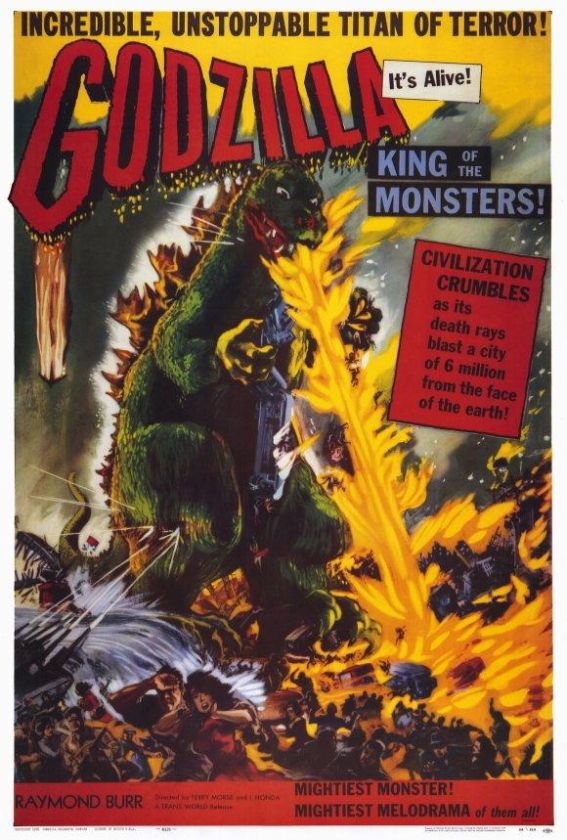 Godzilla, King of the Monsters (1954) 27 x 40 Movie Poster Style B