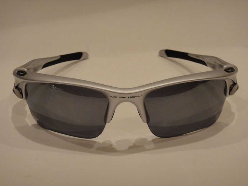 OAKLEY FAST JACKET XL SUNGLASSES OO9156 08 SILVER W BLACK IRIDIUM 