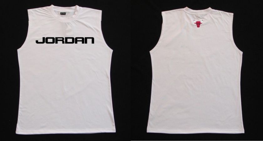 NBA Chicago Bulls Jordan White Jerseys Sleeveless T Shirt  
