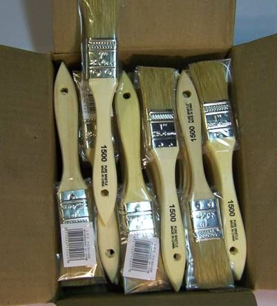 36) 1 China Bristle Paint Chip Brushes  