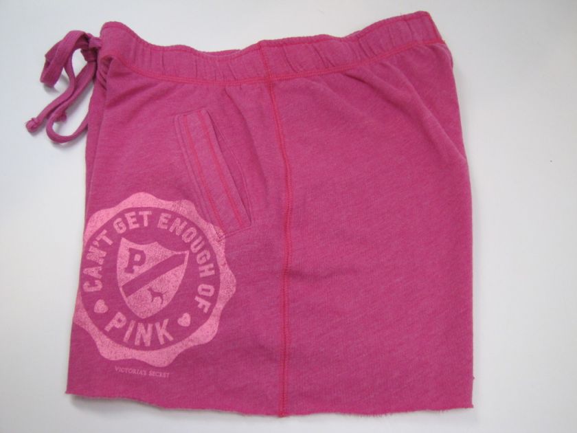 NWT VICTORIAS SECRET PINK FLEECE BOARDSHORTS MAGENTA  