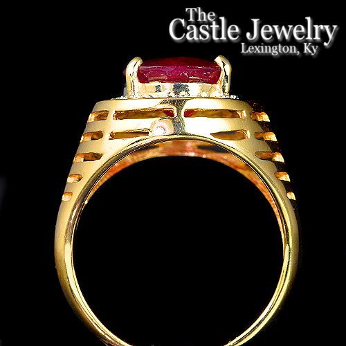 This Open Mount Mens Ruby and Diamond Ring Is Now For Sale At The 