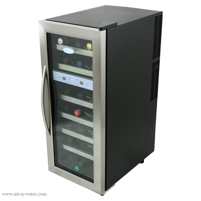   Bottle Dual Zone Thermoelectric Wine Cooler With Stainless Steel Door