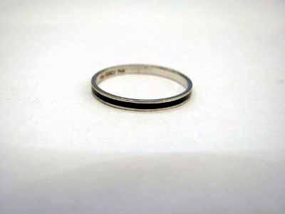   Na Hoku Single Black Enamel Ring Band Guard Size 8.5 8 1/2 A27417 $50