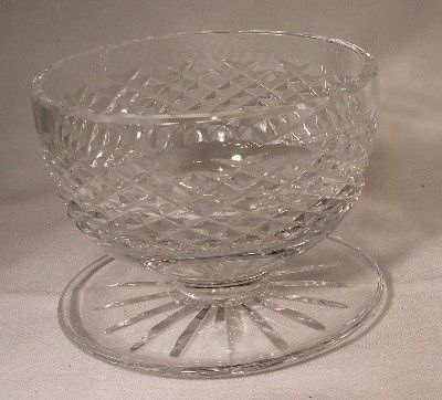 WATERFORD crystal ALANA pattern Footed Dessert Bowl   cut foot  