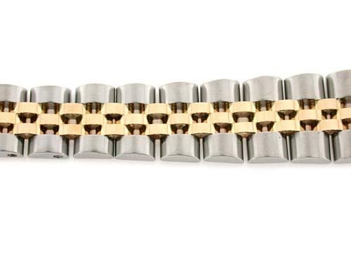 LADIES 14K/SS JUBILEE WATCH BAND FOR ROLEX 13MM HEAVY  