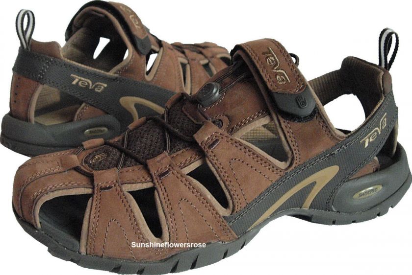   III DARK EARTH MENS LEATHER SPORT HIKING WATER SHOE SANDALS 9 10 11