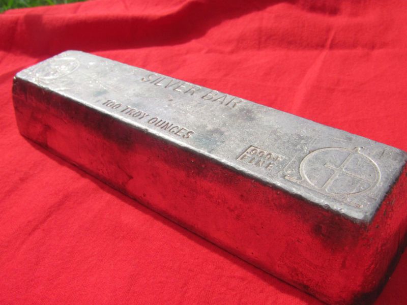 100 Oz M & B Mining Inc. Omega Silver 999+ ingot/bar  